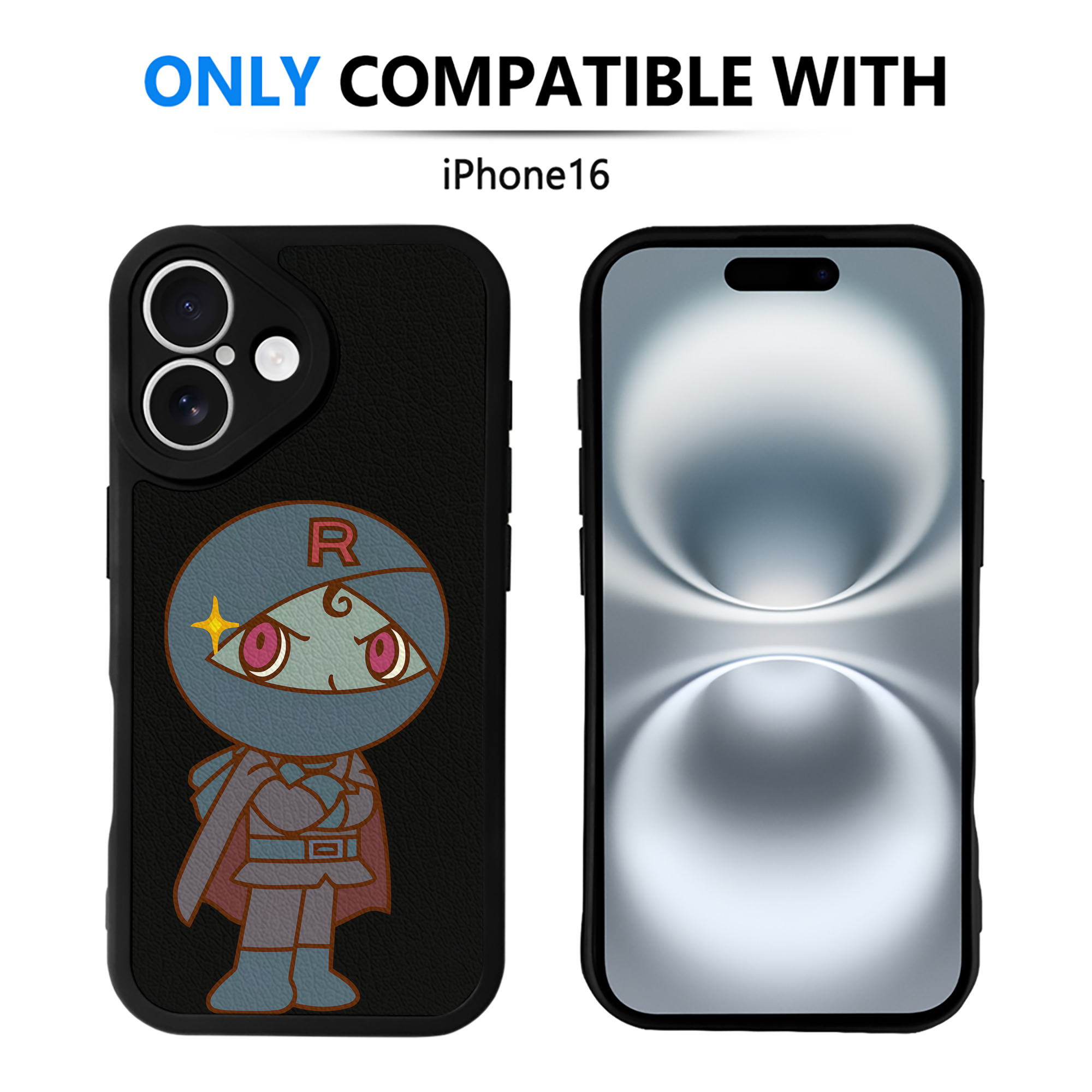 （画像用） アンパンマン Anpanman 【iPhone 16シリーズ対応】シリコンスマホケース（レザー調） 材質：シリコン